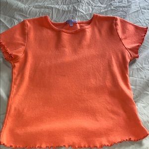 bright orange ribbed tee!!